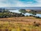 Summer countryside landscape with Pivdennyi Buh river, Mykolaiv Region, Ukraine