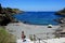 Summer: a cove cliff of cape of the Crosses in Spain