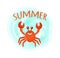Summer Crab Oceanic Underwater Cartoon Animal