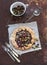 Summer crostata or galette pie with fresh garden