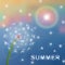 Summer dandelion in the sun illustrations vector