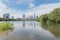 Summer day along Colorado River in downtown Austin, Texas, USA