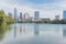 Summer day along Colorado River in downtown Austin, Texas, USA