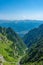 Summer day at Caraiman valley leading to Bucegi mountains near B