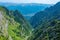 Summer day at Caraiman valley leading to Bucegi mountains near B