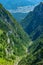 Summer day at Caraiman valley leading to Bucegi mountains near B