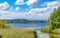 Summer day at Chew Valley Blagdon Lake Somerset England