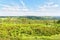 A summer day on Derbyshires fern covered moorland at Surprise View