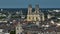 Summer day France. Aerial view Sainte-Croix Cathedral in Orleans, France, Europe, footage made in a sunny evening, on