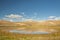 Summer day on Iceland. Hot springs in Myvatn area.