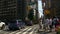 Summer day manhattan traffic crowded street view panorama 4k new york usa