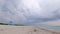 Summer day miami beach storm sky panorama 4k time lapse florida usa