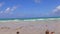 Summer day miami south beach round panorama 4k florida usa