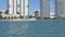 Summer day miami tourist boat ride hotel view 4k florida usa