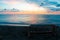 Summer Day Ocean Sunset Long Exposure Background Image