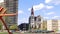 Summer day philadelphia church and sculpture panorama 4k pennsylvania usa