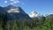 Summer day shot of mountains from jackson glacier overlook glacier national park