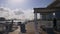 Summer day sunset miami south pointe pier panorama 4k fl usa