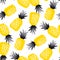 Summer decorative pineapple seamless pattern