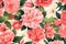 summer drawing fabric leaf flower textile pattern art spring wallpaper. Generative AI.