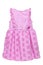 Summer dress isolated. Closeup of a beautiful pink sleeveless baby girl dress isolated on a white background. Clipping path.
