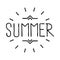 Summer emblem, retro hipster emblem, illustration