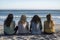 Summer Escapade: A Bonding Experience Among Lifelong Girlfriends by the Ocean, ai generative