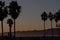 Summer evening over the west coast in Venice Beach, California
