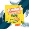 Summer fashion days poster or banner design upto 50% off offer,