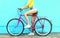 Summer fashion woman with bicycle