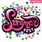 Summer fest colorful hand lettering