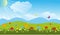 Summer field.Beautiful garden vector stock image