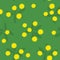 Summer field of yellow dandelions seamless pattern
