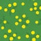 Summer field of yellow dandelions seamless pattern