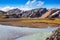 Summer flood  in the national park Landmannalaugar