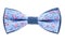 Summer flower print bow tie isolated