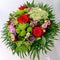 Summer flowers in arrangement, luxury bouquet with beautiful red roses, carrot umbel and sweetwilliams