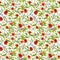 Summer flowers poppies, chamomile, grass. Seamless pattern. Watercolor