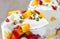 Summer fruit Parfait with whipped cream