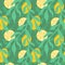 Summer fruit seamless lemon and leaves pattern for wrapping and clothes print and kitchens fabrics and kids