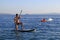 Summer fun on electric bodyboard and SUP paddle board