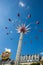 A summer funfair in the Tuileries Gardens, in the center of Par