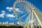 A summer funfair in the Tuileries Gardens, in the center of Par