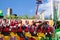 A summer funfair in the Tuileries Gardens, in the center of Par