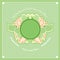 Summer green floral vector background