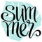 Summer, hand whritten vector lettering