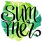 Summer, hand whritten vector lettering