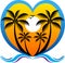 Summer heart logo