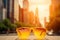 Summer Heat Texture Background, Hot Wave In City Mockup, Heatwave Blur Pattern, Extreme Temperature