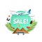 Summer holiday vacation cool sale concept,abstract illustration